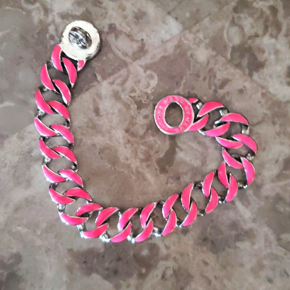 Chain link hot pink bracelet